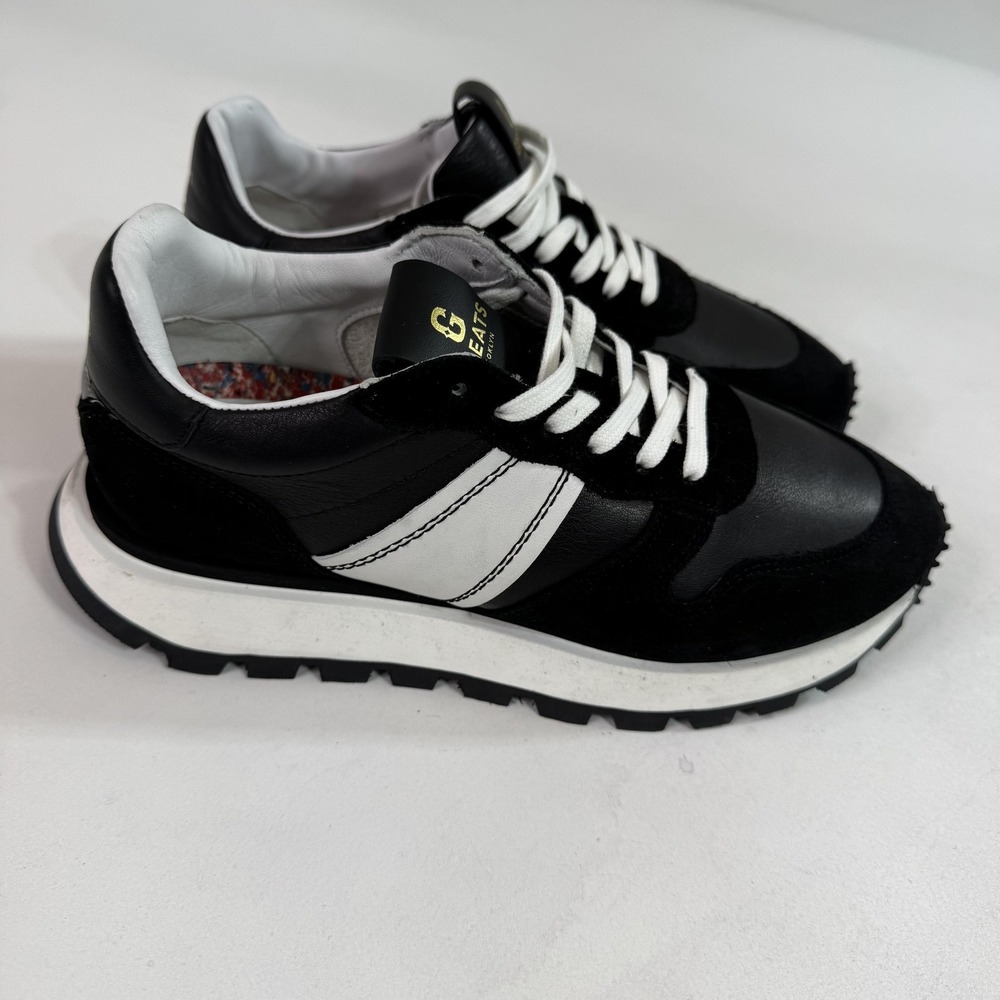 GREATS Greenpoint Runner Shoes Womens Size 9 Black Leather Running Sneakers